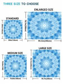 1pc Outdoor Boho Style Waterproof & Sandproof Stylish & Lovely Gradients Flower Pattern Digital Printed Beach Blanket/Picnic Mat, Suitable For Camping, Outdoor Picnics, Beach