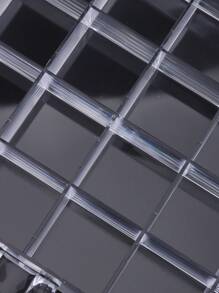 1pc Clear Nail Art Storage Case Rhinestones Gems Plastic Material Empty Container Nails Jewelry Storage Holder Makeup Case Multifunctional Nail Art Tools