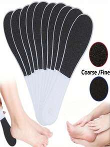 Limes à pied à double grain, grain grossier et fin, grattoir à double face pour les pieds, une lime à callosités pour des pieds doux, un grattoir pour les talons dans les soins des pieds, une râpe exfoliante pour les pieds, avec un manche en plastique - Multicolore - Voir 1