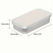 1PC Push-Pull Sliding Lid Tin Box - Mini Airtight Container For Candy/Lip Balm/Pills, Vintage Metal Storage Jar