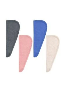 1/3 pièces Serviette de cheveux en fibre ultra-fine à séchage rapide, super absorbante, douce et confortable, turban de séchage des cheveux bouclés, très absorbante et à séchage rapide, serviette essentielle quotidienne, cadeau, accessoire de salle de bain et de maison, retour à l'école, bonnet de cheveux - Multicolore - Voir 8