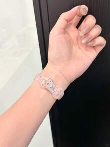 Bracelet de montre sport en silicone transparent, compatible avec Apple Watch 42 mm, 44 mm, 45 mm, 46 mm, 49 mm, bracelet de rechange à la mode pour montre connectée série Ultra2, Ultra SE2, SE 10, 9, 8, 7, 6, 5, 4, 3, 2, 1, pour hommes et femmes