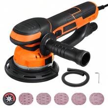 Random Orbital Sander, 6-Inch DA & GA Dual Action Orbital Sander, 850W 7400PRM 6 Variable Speed Electric Palm Sander With 10PCS Sandpapers, Dust Connector For Woodworking Detailing Sanding - US A Type Plug(110-127V) - View 8