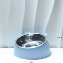 Pet Cat Feeding Bowl With A 15° Tilt, Efficient Neck Protection, Anti-Tipping Design, Comes With A Detachable Stainless Steel Bowl, Suitable For Pet Dogs.