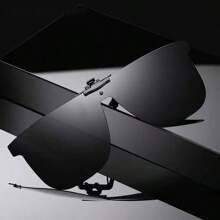 1-2 pièces Lunettes à la mode à clipser pour hommes et femmes, verres TAC surdimensionnés, idéales pour la conduite et le quotidien. Cadeau idéal pour les anniversaires, les fêtes, Noël. Lunettes à la mode Lunettes durables