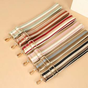 1 件可调节条纹拼布 DIY 肩带，耐用便携肩带，适用于钱包、斜挎包、水瓶、吉他、女士背包，多功能替换肩带配件，适合女性和女孩