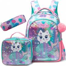 3PCS Girls Backpack Cute Backpack For Girls - 3 In 1 Set With Lunch Bag & Pencil Case - Ages 8-10 The Best Gift For Girls - Multicolor Girls Backpack 195 - View 11