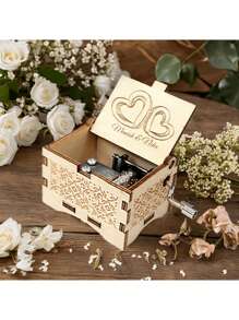 1 Pc, Custom Melody Music Box, You Are My Sunshine, Personalized Music Box, Custom Metal Melody Mechanism, Classical Carved Music Box, Music Theme Box, Gift For Friends, Valentine's Day For Close Friends, Friend Gift