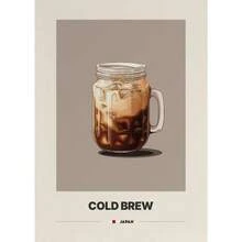 1 pieza Regalo Póster de arte vintage en lienzo con diseño minimalista de café, latte, capuchino y moca para decoración del hogar y cafetería, opcional con marco - Multicolor - Ver 16