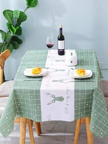 1 Peça Toalha de Mesa à Prova d'Água, à Prova de Óleo e Lavável de Estilo Nórdico com Estampa Floral para Mesa de Café, Produto Transfronteiriço