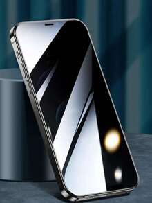 3 件装隐私保护全屏钢化玻璃保护膜保护隐私屏幕保护玻璃膜适用于 Apple IPhon E 15/15Plus/15Pro/15Proma/16pro Max/16/16e/16plus 防水防震防摔防刮防指纹 - 黑色 - 查看 4