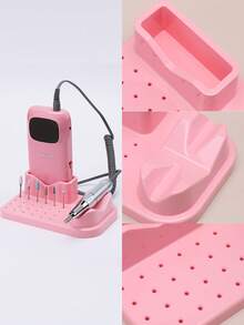 美甲钻机打磨机亚克力收纳盒24孔美甲钻头架收纳化妆品收纳架展示美甲工具 - 彩色 - 查看 5