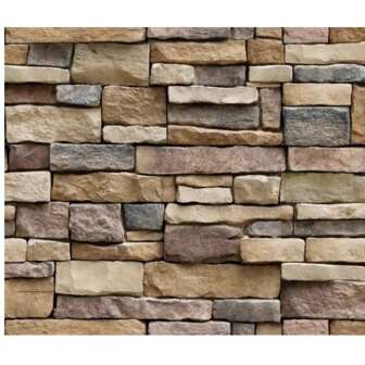 1 卷石砖壁纸，即撕即贴，防水，可移除，非常适合客厅墙贴、厨房装饰、卧室改造、家居装饰、房间装饰壁纸、浴室墙面装饰