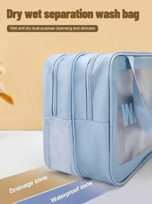 Fashion Ladies Portable Cosmetic Bag Double Matte Dry And Wet Separation Toiletry Bag Travel Cosmetic Storage Bag Beauty Bag Makeup Bag Make Up Organizer Wash Bag Swimming Fitness Bag For Men And Women Toiletry Bag Cosmetic Bag For Travel Dorm Essentials Back To School Luggage Suitcase For Women And Girls Student Make Up Organizer Gift