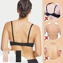 Pacote com 3/6 extensões de sutiã feminino, extensões elásticas ajustáveis para alças de sutiã, acessórios macios para sutiã, cores sortidas, ajuste confortável - Multicolorido - Ver 2