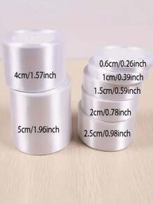 1 Roll Of 22 Meters, White Packaging Ribbon Bow, Colored Ribbon, Polyester Ribbon, Gift Box Silk Ribbon, Jacquard Ribbon