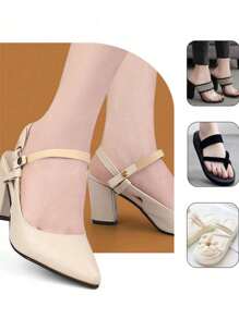 High Heels Bundled Shoelaces Lace Up Women's Summer Sandals With Non Slip Laces, Transparent And Invisible, Women's High Heel Non-Slip Shoelaces, Elastic No Tie Shoe Laces, Multi-Colors, For Women High Heels Women Pumps,No Drop Heel Strap, High Heels, Anti Drop Heel Artifact