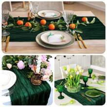 1 Stück Käsetuch Tischläufer Sommer Boho Landhaus Gaze Tischdecke 120 Zoll 10FT Käsetuch Läufer für Party Baby Dusche Heim Dekoration Feiertags Dekorationen