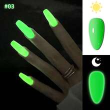 XEIJAYI XEIJAIYI 1pc 15ML Glow In The Dark Gel Nail Polish - Luminous Top Coat For Home Salon Manicure And DIY - Long-Lasting And Durable - 綠色 - 查看 3