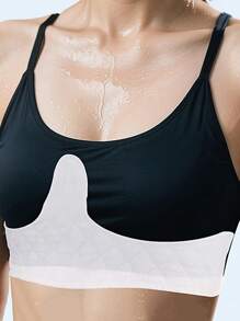 10pcs/5pcs/3pcs/1pc Elegant Series Ladies Sport Bra Absorbent Pads, Washable & Reusable Underwear Liners, Sweat-Absorbent Pads, Moisture-Wicking Bra Inserts, For All Seasons