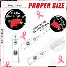 1pc Cute ID Badge Holder, Name Card Case, Retractable Key Chain Reel, Gift For Nurses And Doctors