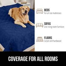 Waterproof Dog Bed Cover, Pet Blanket Furniture, Sofa, Couch, Crate, Car, Sofa Throw Essential Cats And Dogs, Tear And Slip Resistant Leakproof Cushion Cover, 40x50 Charcoal - Navy - 查看 5