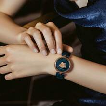 Versace Women's Classic Leather Strap Quartz Watch With Rose Gold Stainless Steel Case For Ladies' Elegant Gift Wrist Watch,VECQ00318 - Green - View 4