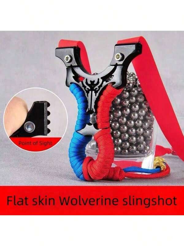 1pc Rubber Slingshot Flat Catapult Band With Pointer, Outdoor Slingshot Accessory