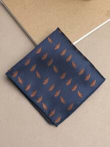 1pc Floral Print Pocket Square, Suitable For Suit, Business, And Streetwear