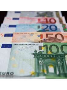 20 réplicas de papel de adereço com valor nominal de 100 euros, 20 peças de réplicas de papel de adereço com valor nominal de 100 euros de 11 cm x 6,2 cm, réplicas de papel de adereço com valor nominal de 100 euros, adequado para origami festivo, papel de adereço para atmosfera de festa, notas falsas, dia dos namorados 20 peças de papel de adereço para dinheiro com buquê de 11 cm x 6,2 cm.