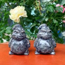 1 件 2.4 英寸天然火焰石小丑、石英水晶小丑、水晶雕刻装饰、家居装饰、水晶饰品、儿童礼物、水晶脉轮、水晶礼品、水晶 DIY 配件