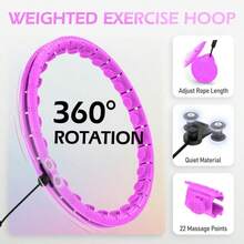 38 Adjustable Unlimited Weight Fitness Ring For Adults, Detachable Smart Exercise Circle With Auto-Rotating Ball, For Weight Loss And Workout - Multicolor - View 5