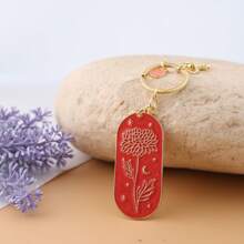 1 Stück Boho 12 Sternbild Blumen Auto/Hotel Schlüsselanhänger, Metall Emaille Schlüsselring, perfektes Geschenk für Familie, Freunde, Kollegen, Partner, Geburtstage Auto Zubehör Taschenbaumler Schule
