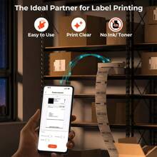 Marklife Marklife D200 UK Plug Thermal Label Printer, Wireless 4x6 4X4 Transport Label Printer Compatible, Widely Used In Various Transport Labels, Transport Packages, Home, Small And Medium-Sized Business