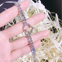 1pc Valentine's Day Heart Rhinestone Necklace, Suitable For Party & Festivals - Pink - View 2