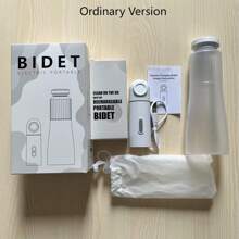 Bidê Portátil para Viagem - 2 Modos | Capacidade de 350 ml (12,3 oz) Garrafa Peri com 2 Modos de Pulverização, À Prova d'Água IPX7, Bidê Elétrico Recarregável de 400 mAh para Cuidados com Gestantes, Pós-Parto, Menstruação e Pós-Cirurgia, Higiene de Grávidas, Pós-Cirúrgica, Cuidados com Hemorroidas, Higiene Pré/Pós-Natal, Cuidados Maternos, Período Menstrual, Cuidados com Pacientes, Cuidados com Bebês, Idosos, Banheiro, Acampamento