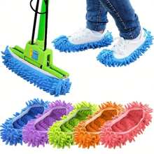 Slouchy Floor Cleaning Mop Slippers - Detachable And Washable Slouchy Mop Slipper Heads, Reusable Floor Cleaning Shoe Covers, Suitable For Bathroom, Home And School Cleaning Supplies