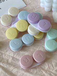 6PCS/2PCS/1PC Simple Contact Lens Case Double Box Beauty Contact Lens Storage Box Single Double Box Double Piece Beauty Contact Lens Case