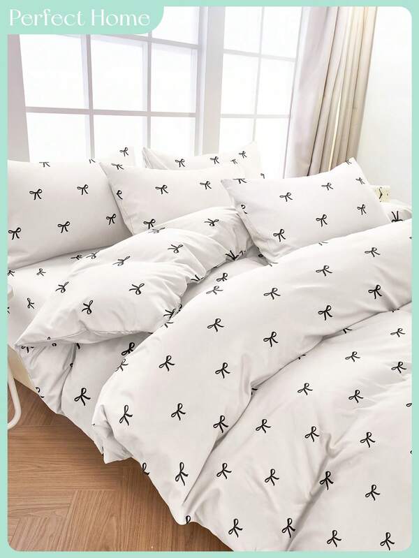 Juego de 2/3 piezas de ropa de cama, ropa de cama, juego de ropa de cama de estilo simple, decoración acogedora de la habitación, ropa de cama suave y transpirable, juego de cama cómodo y antipelusas, funda de edredón y funda de almohada con estilo floral, sin incluir el núcleo del edredón, se ajusta a camas individuales, dobles, king y queen de todos los tamaños, adecuado para todas las estaciones, textil minimalista para el hogar, lavable a máquina, decoración de otoño, decoración de la habitación, de vuelta a la escuela, útiles escolares