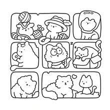 (88 Pages/214g)The Little Cat: Cozy Life Of Kitty Coloring Book For Adults And Teens (Cozy & Cute Coloring) Follow A Curious Little Kitty Everywhere, From Climbing Rooftops To Chasing Cute Little Mice In The Garden., Super Cute Animal Characters With Easy And Simple Designs For Relaxation,Back To School,School Supplies - Multicolor - View 2
