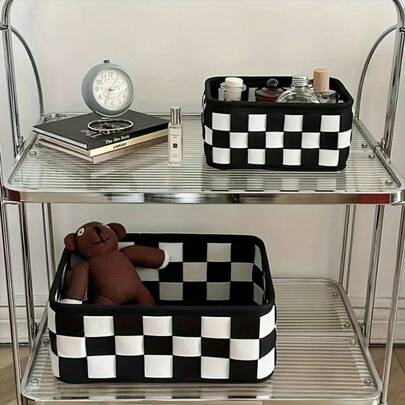 1/2/3 件毛毡收纳盒，韩式设计热销收纳整理器，适合开学季、家居装饰，大容量可容纳衣服、玩具、书籍，款式随机发货