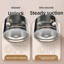 2025 New Vacuum Suction Magnetic Phone Holder, Foldable And Retractable Double-Sided Magnetic Phone Holder, Double Sided Suction Cup Magnetic Suction Multifunctional Phone Holder (Black) Compatible With IPhone, Android Phone, Gift For Birthday, Family, Friendscar Accessories, Car Phone Holder
