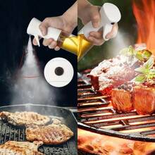 1pc Oil Spray Bottle, Cooking Oil Sprayer, Plastic Mist Sprayer, Dual-Use Oil Sprayer, Leak-Proof Olive Oil Storage Bottle, Kitchen Seasoning Rack, Soy Sauce Bottle, Vinegar Sprayer, Kitchen Supplies, Kitchen Utensils
