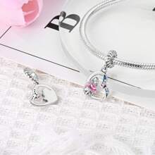 Neue beliebte Silber Ballerina Mädchen, Raketen Charm Kombination Anhänger Serie, geeignet für handgemachte Armbänder, Halsketten, einfache und modische Charms, Schmuckherstellung, Geburtstags-Geschenk für Frauen