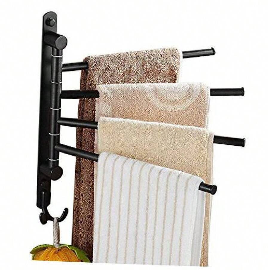 Oil Rubbed Bronze Towel Bars For Bathroom Wall Mounted Swivel Towel Rack - 1 - View 1