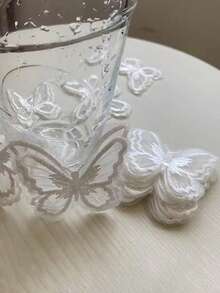 10/20 Miếng dán lưới ren hình bướm hai lớp dùng để may quần áo, phụ kiện kẹp tóc DIY - Nhiều màu - Xem 16