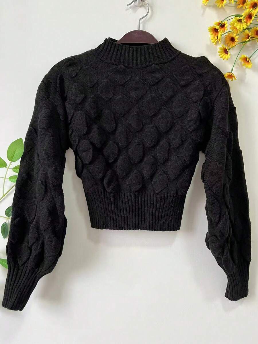 Long Sleeve Blouse With Cupcake Print, Winter Collection - Black - View 1