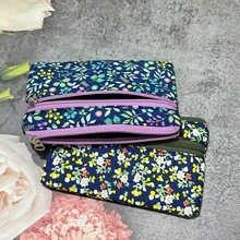 1件/4件/6件田园碎花双层双拉链迷你零钱包，多功能小钱包硬币包，创意独特派对小礼物 - 彩色 - 查看 5
