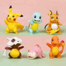 pokemon 3/6 große, mysteriöse Taschenmonsterfiguren, dekoratives Spielzeug von Pikachu und Charizard, Blindbox im zufälligen Stil, geeignet für Tortenaufsatz, Autodekoration
