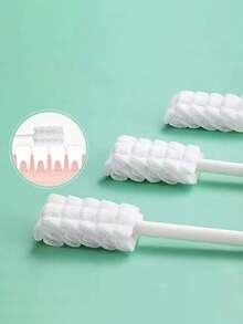 90件婴儿口腔清洁用品，新生儿宝宝牙齿软毛清洁棒，婴儿舌苔清洁棒，儿童清洁棒，宝宝刷牙棒，是送给宝宝和妈妈的最佳礼物，婴儿必需品